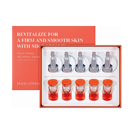 Madeca Derma Elastic Firming Microbiome Ampoule | 0.23 fl oz x 5 ea | Elastic, Firmer, Youthful Skin