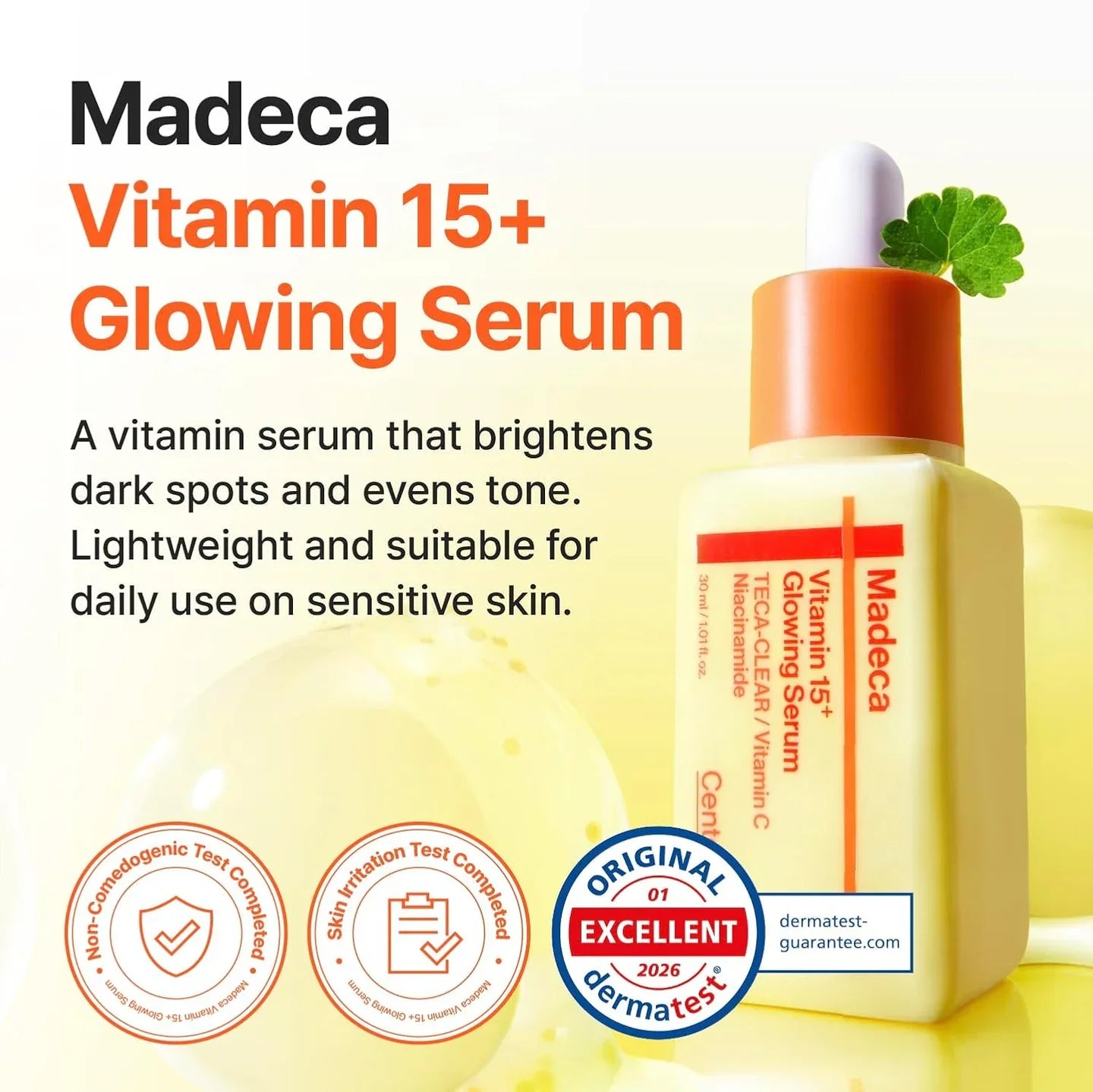 Madeca Vitamin 15+ Glowing Serum | 1.01 fl oz